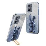 For Xiaomi 11T 5G / 11T Pro 5G Phone Case Pull-out Kickstand Electroplating PC+TPU Cover