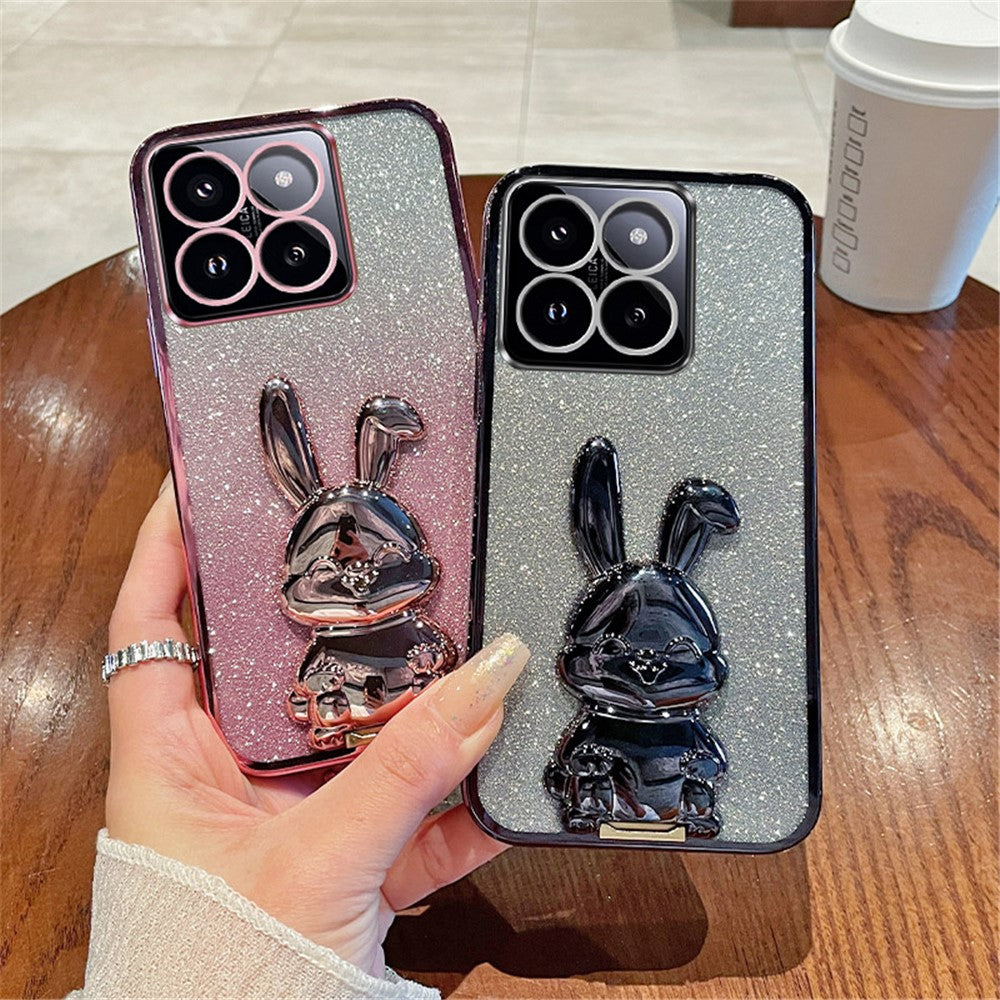 Kickstand Case for Xiaomi 14 Pro Case Cute Rabbit Anti-Drop Slim Phone Cover