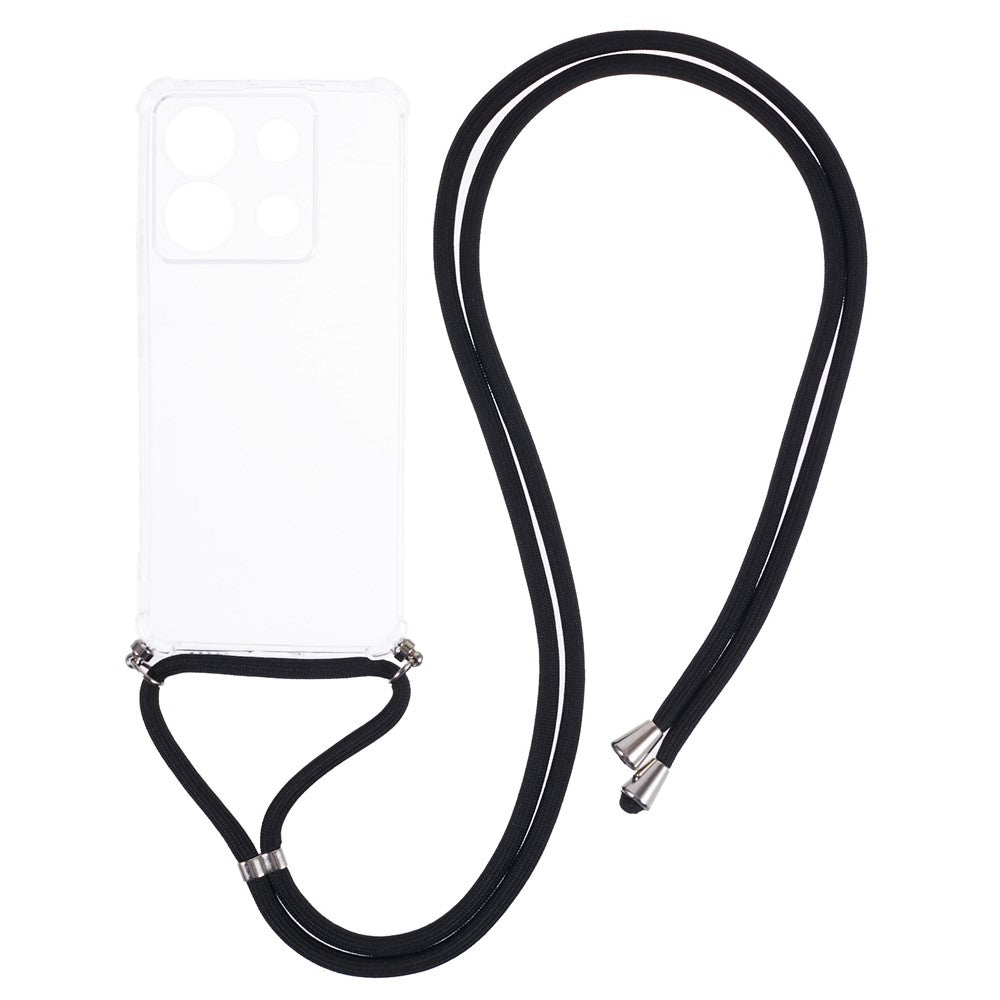 For Xiaomi Redmi Note 13 Pro 5G / Poco X6 5G TPU Case Corner Protection Phone Shell with Lanyard