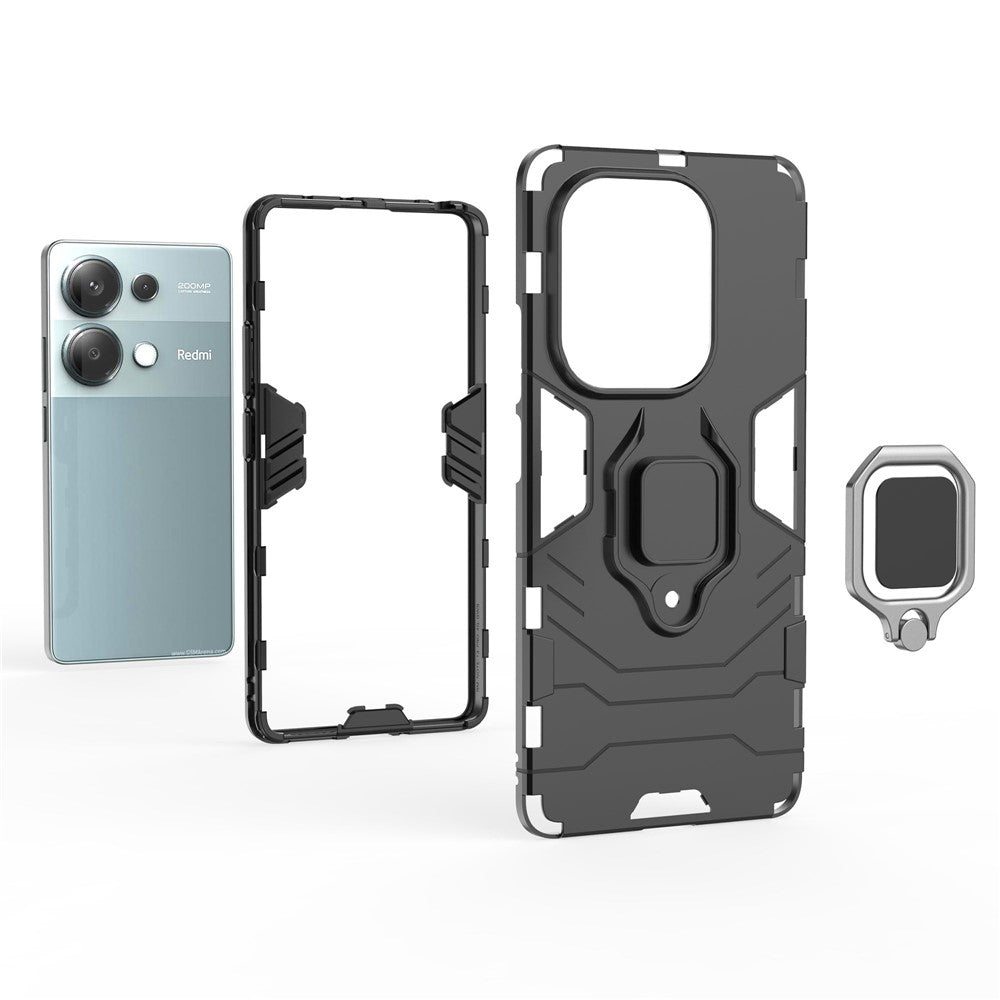 For Xiaomi Redmi Note 13 Pro 4G / Poco M6 Pro 4G Case Anti-shock Kickstand Phone Protective Cover