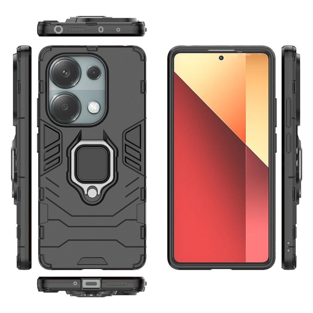 For Xiaomi Redmi Note 13 Pro 4G / Poco M6 Pro 4G Case Anti-shock Kickstand Phone Protective Cover