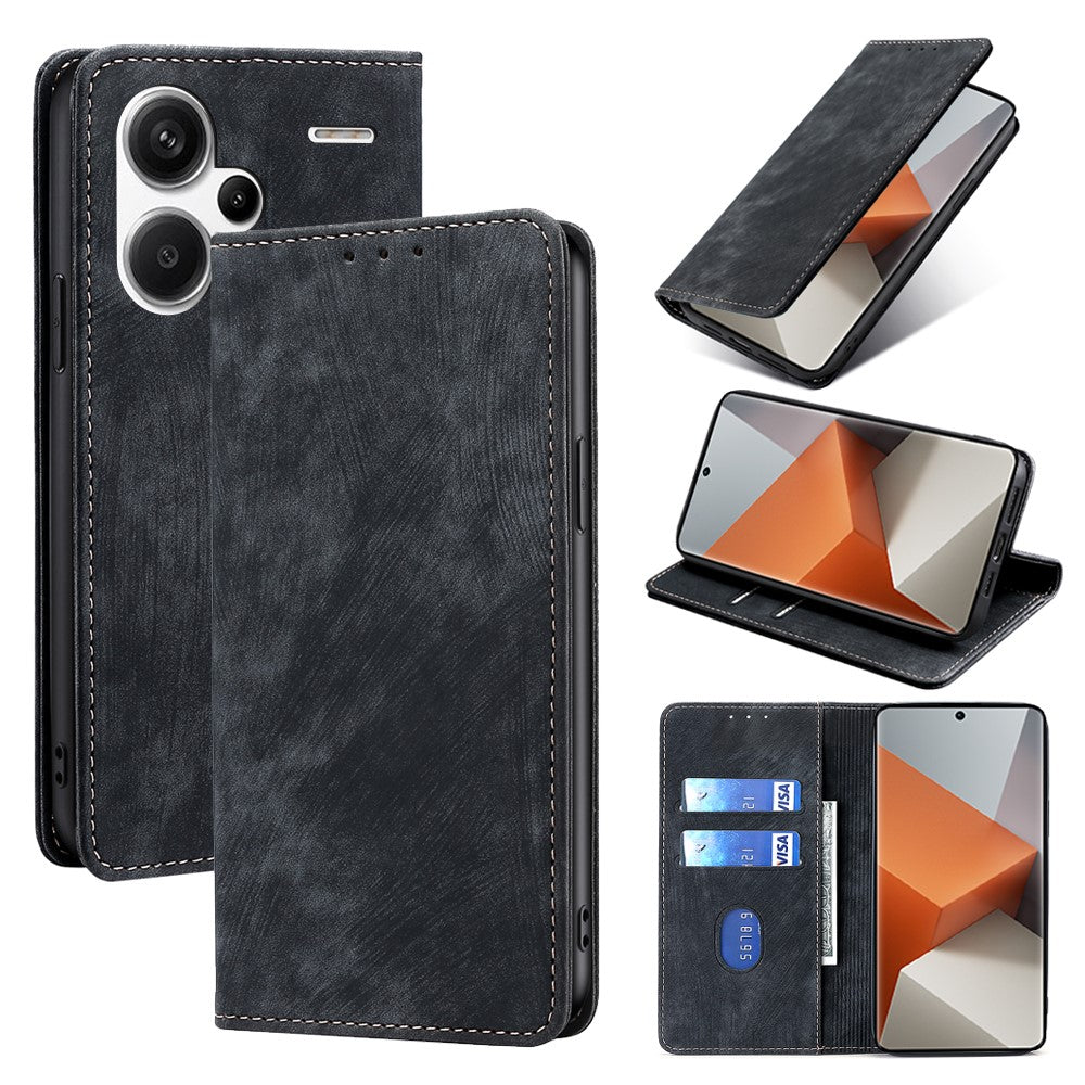 Xiaomi Redmi Note 13 Pro+ 5G Plånboksfodral RFID-blockerande PU-lädermobilfodral