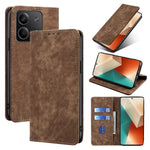 PU Leather Cover for Xiaomi Redmi Note 13 5G Case RFID Blocking Wallet Phone Case
