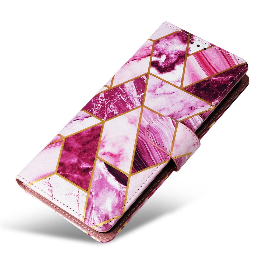 For Xiaomi Redmi Note 13 Pro 4G / Poco M6 Pro 4G Leather Flip Cover Marble Pattern Stand Wallet Phone Case