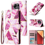 For Xiaomi Redmi Note 13 Pro 4G / Poco M6 Pro 4G Leather Flip Cover Marble Pattern Stand Wallet Phone Case