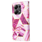For Xiaomi Redmi Note 13 Pro 4G / Poco M6 Pro 4G Leather Flip Cover Marble Pattern Stand Wallet Phone Case