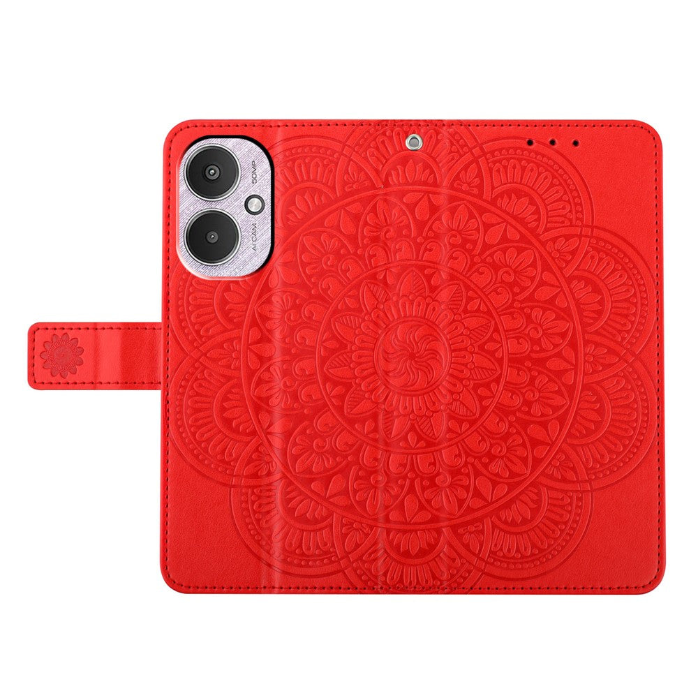 For Xiaomi Redmi 13C 4G / 5G / 13R 5G / Poco M6 5G / Poco C65 4G Case PU Leather Mandala Imprinted Phone Cover