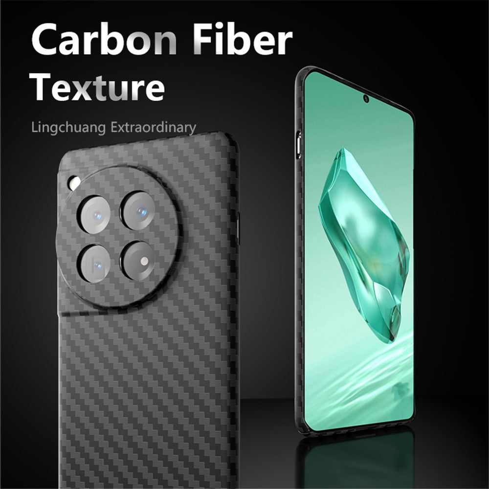 OnePlus 12R 5G / Ace 3 5G skal hårt PC-mobilskal skarvning kolfiberstruktur