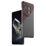 For OnePlus 12R 5G / Ace 3 5G Case Hard PC Phone Cover Splicing Carbon Fiber Texture