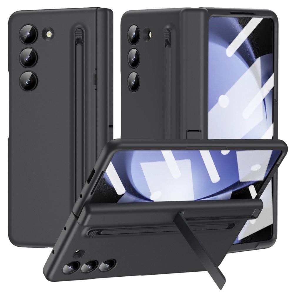 Samsung Galaxy Z Fold5 5G Full Guard-cover af hård PC med stativ, glasfilm og stylus