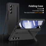 Samsung Galaxy Z Fold5 5G Full Guard-cover af hård PC med stativ, glasfilm og stylus
