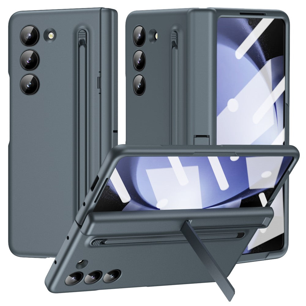 Samsung Galaxy Z Fold5 5G Full Guard-cover af hård PC med stativ, glasfilm og stylus