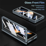 For Samsung Galaxy Z Fold3 5G Case Hard PC+Glass Film Kickstand Phone Cover with Stylus