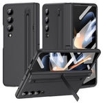 For Samsung Galaxy Z Fold3 5G Case Hard PC+Glass Film Kickstand Phone Cover with Stylus