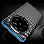 For Xiaomi 14 Ultra Case TPU Carbon Fiber Texture Shockproof Mobile Phone Cover