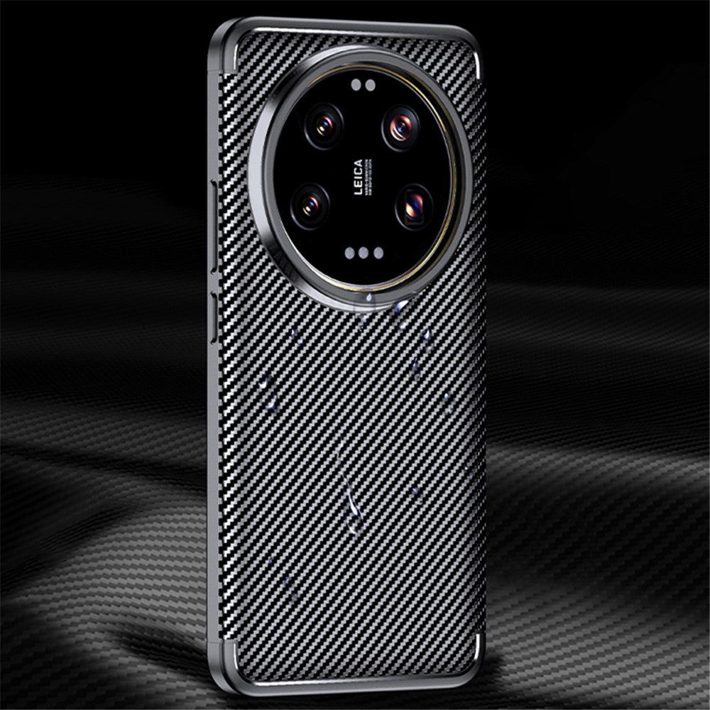 For Xiaomi 14 Ultra Case TPU Carbon Fiber Texture Shockproof Mobile Phone Cover