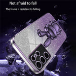 For Samsung Galaxy S23 Ultra Cartoon Rabbit Smartphone Cover Shockproof TPU+PC Case with Kickstand