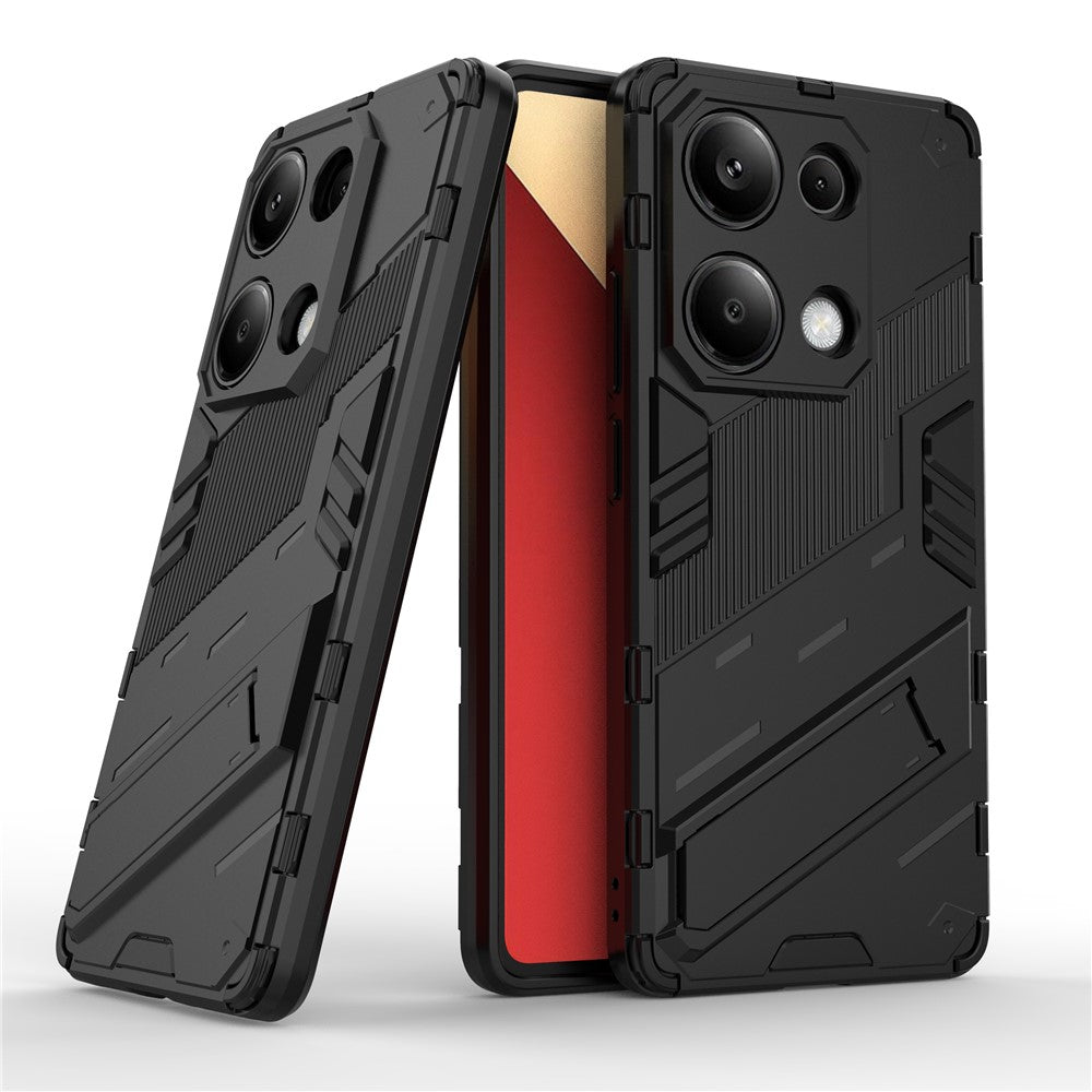 For Xiaomi Redmi Note 13 Pro 4G / Poco M6 Pro 4G Cell Phone Case PC+TPU Back Cover with Kickstand