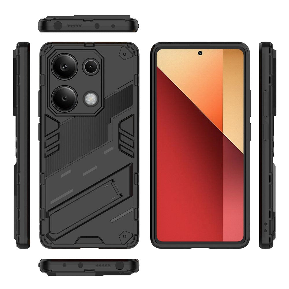 For Xiaomi Redmi Note 13 Pro 4G / Poco M6 Pro 4G Cell Phone Case PC+TPU Back Cover with Kickstand