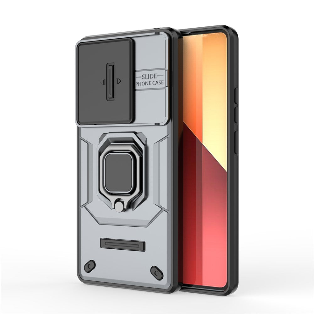 Xiaomi Redmi Note 13 Pro 4G / Poco M6 Pro 4G-skal PC+TPU glidande linslock fallskyddande mobilskal