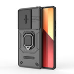 Xiaomi Redmi Note 13 Pro 4G / Poco M6 Pro 4G-skal PC+TPU glidande linslock fallskyddande mobilskal