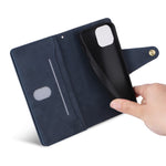 Til iPhone 15 Plus Pung Nitteudsmykning PU Lædercover Stander Telefoncover
