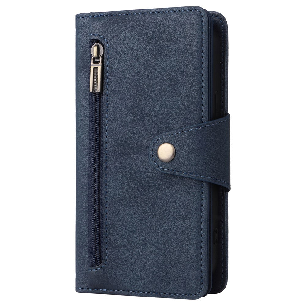 Til iPhone 15 Plus Pung Nitteudsmykning PU Lædercover Stander Telefoncover