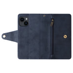 Til iPhone 15 Plus Pung Nitteudsmykning PU Lædercover Stander Telefoncover