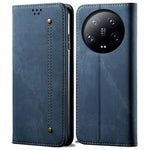 For Xiaomi 14 Ultra Cell Phone Cases Jeans Cloth Texture Leather Cover