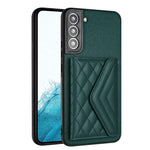 YB Leather Coating Series-8 For Samsung Galaxy S22+ 5G Case RFID Blocking Card Slots Mobile Phone Cover