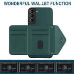 YB Leather Coating Series-8 For Samsung Galaxy S22+ 5G Case RFID Blocking Card Slots Mobile Phone Cover