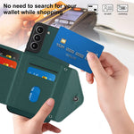 YB Leather Coating Series-8 For Samsung Galaxy S22+ 5G Case RFID Blocking Card Slots Mobile Phone Cover