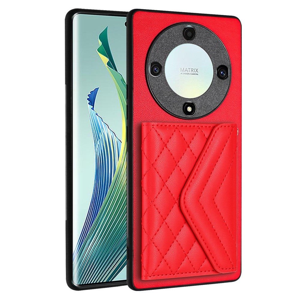 YB Leather Coating Series-8 For Honor X9a 5G / Magic5 Lite 5G Cover RFID Blocking Phone Card Case