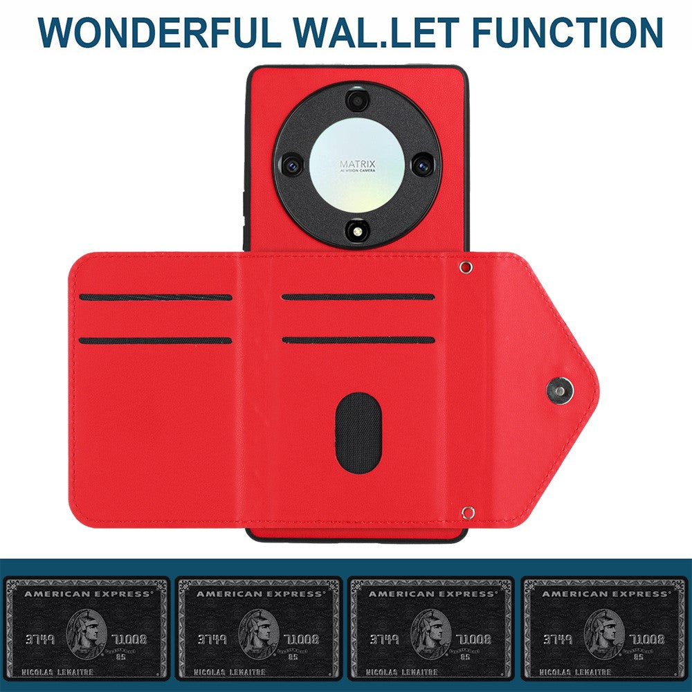 YB Leather Coating Series-8 For Honor X9a 5G / Magic5 Lite 5G Cover RFID Blocking Phone Card Case