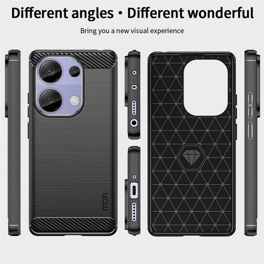 MOFI JK TPU Series-1 For Xiaomi Redmi Note 13 Pro 4G Case Carbon Fiber Texture Soft TPU Cover