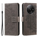 For Xiaomi Redmi A3 / Poco C61 4G Case Mandala Flower Imprinted Drop Resistant Leather Phone Wallet Cover