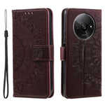 For Xiaomi Redmi A3 / Poco C61 4G Case Mandala Flower Imprinted Drop Resistant Leather Phone Wallet Cover