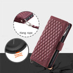 For Honor X8b 4G Wallet Case PU Leather Handbag Zipper Pocket Phone Cover with Strap