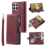 For Honor X8b 4G Wallet Case PU Leather Handbag Zipper Pocket Phone Cover with Strap