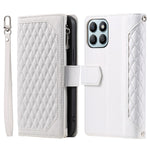 For Honor X8b 4G Wallet Case PU Leather Handbag Zipper Pocket Phone Cover with Strap