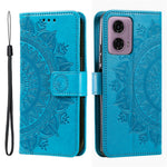For Motorola Moto E14 4G / G04 4G / G04s 4G / G24 4G Case PU Leather Mandala Pattern Wallet Flip Cover