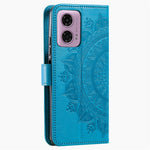 For Motorola Moto E14 4G / G04 4G / G04s 4G / G24 4G Case PU Leather Mandala Pattern Wallet Flip Cover