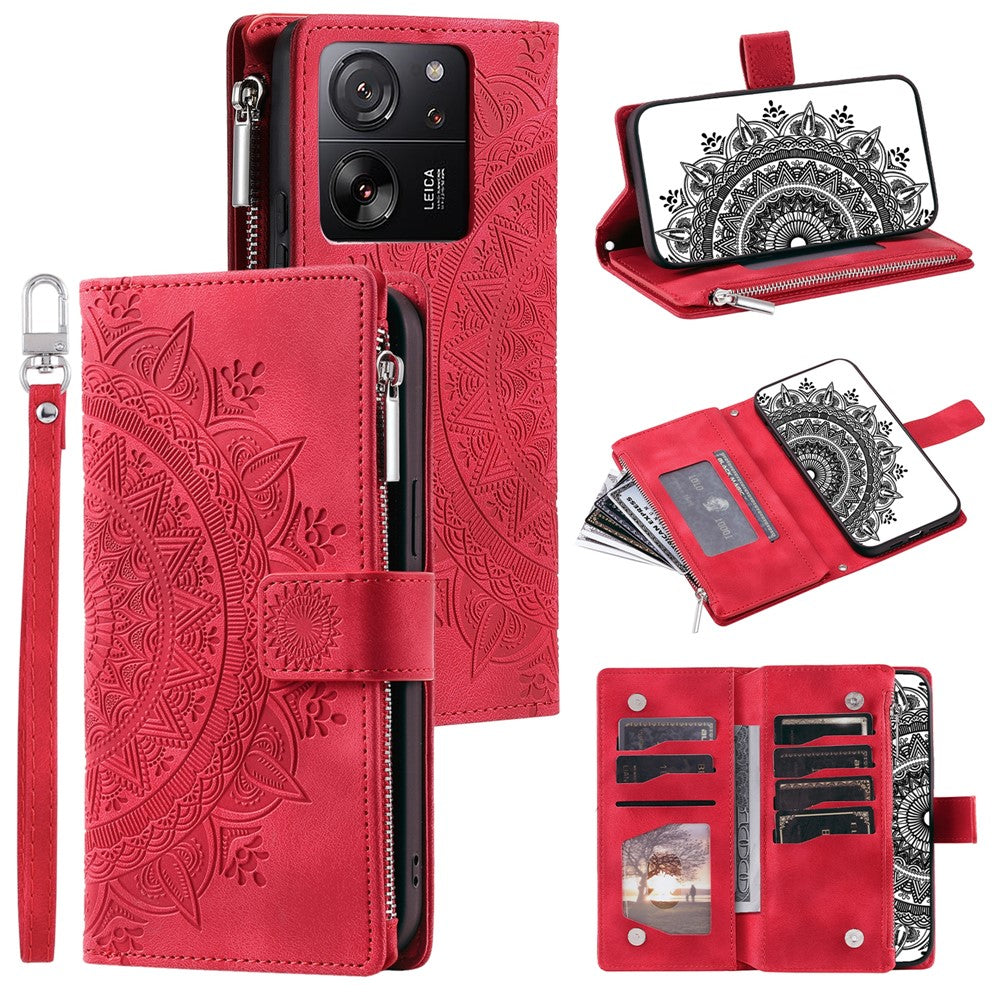 For Xiaomi 13T / 13T Pro / Redmi K60 Ultra Case Mandala Pattern Magnetic Folio Phone Cover