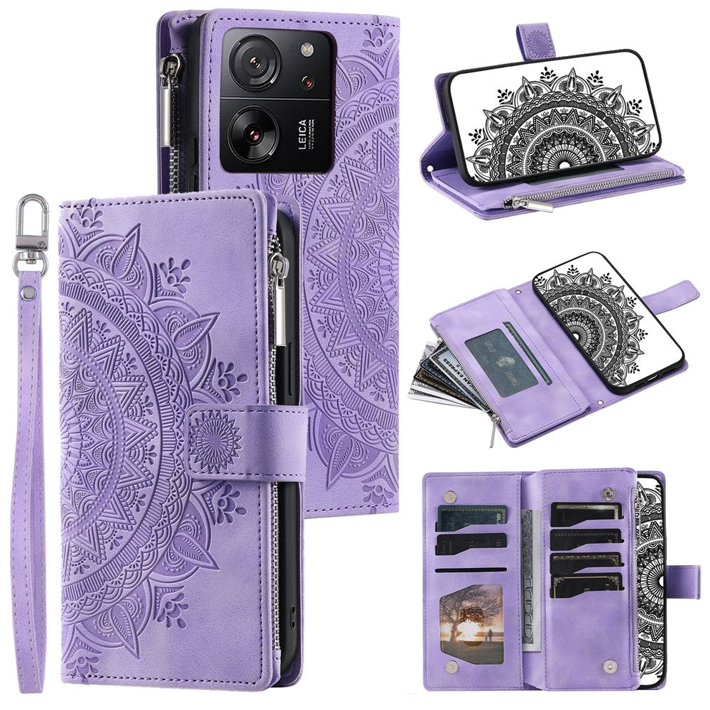 For Xiaomi 13T / 13T Pro / Redmi K60 Ultra Case Mandala Pattern Magnetic Folio Phone Cover