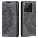 Xiaomi 13T / 13T Pro / Redmi K60 Ultra pungetui i læder med trykt blomstermønster, mobil-etui