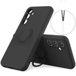 For Samsung Galaxy A25 5G (Global) (161.0 x 76.5 x 8.3mm) Case Ring Kickstand Phone Cover with Strap
