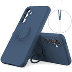 For Samsung Galaxy A25 5G (Global) (161.0 x 76.5 x 8.3mm) Case Ring Kickstand Phone Cover with Strap