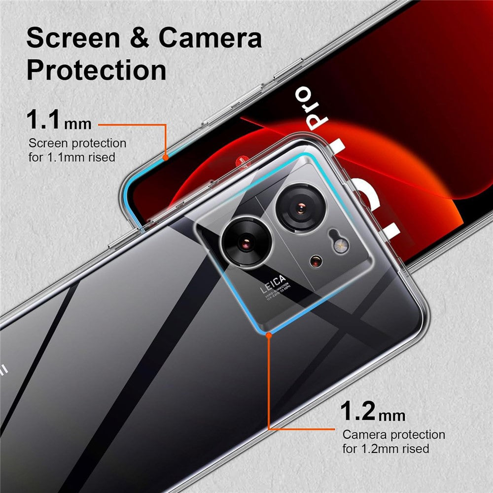 For Xiaomi 13T / 13T Pro Clear Case Anti-Fingerprint Soft TPU Phone Back Cover