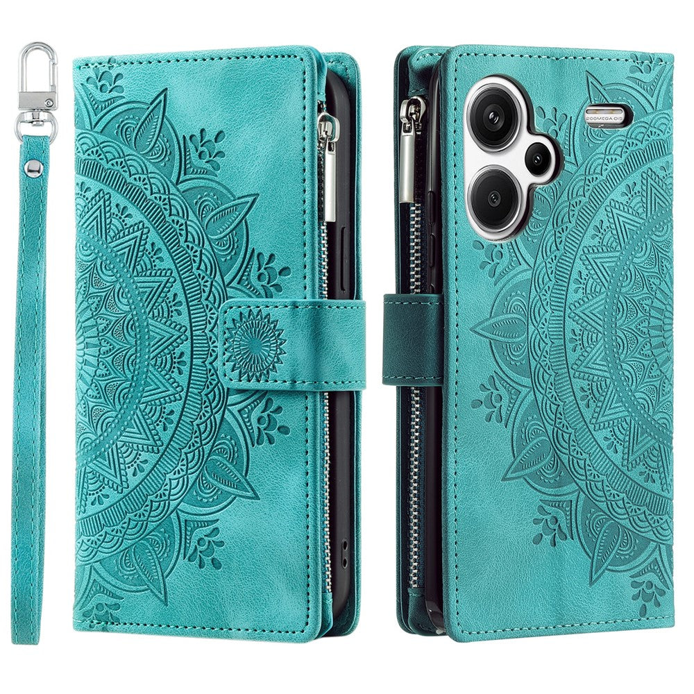 For Xiaomi Redmi Note 13 Pro+ 5G Leather Case Mandala Pattern Wallet Phone Cover