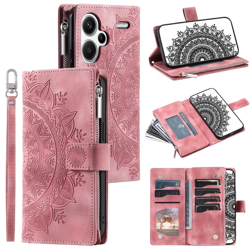 For Xiaomi Redmi Note 13 Pro+ 5G Leather Case Mandala Pattern Wallet Phone Cover